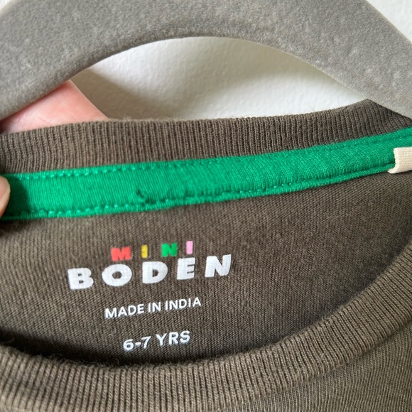 Mini Boden kids Dino layered super stitch long sleeve tee size 6/7 boys - Picture 6 of 8